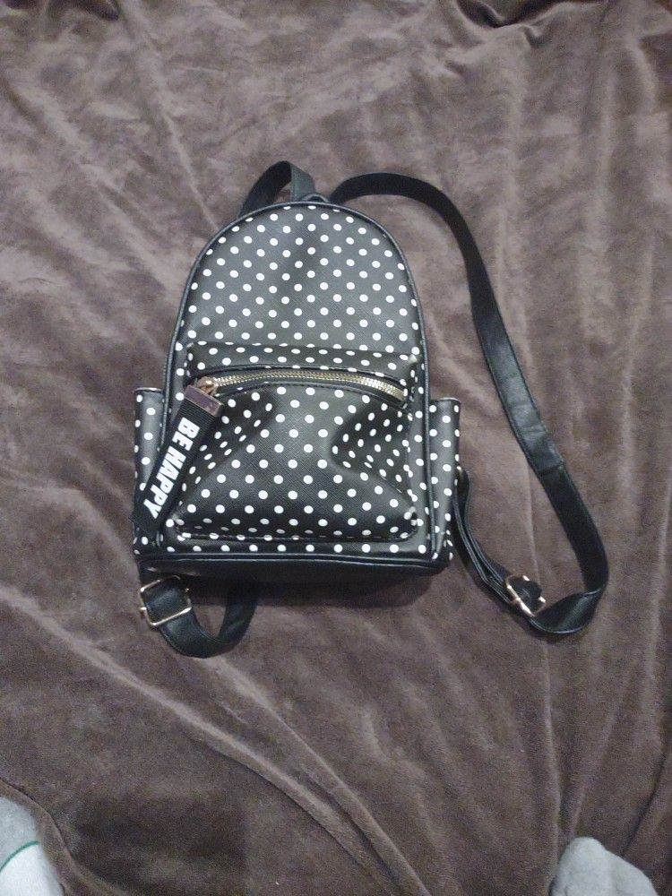 Polka Backpack Purse