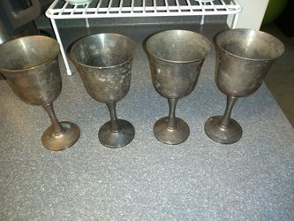 Silver Plated Wine Goblets