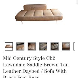CB2 Leather Sofa . Like new , Great Condition