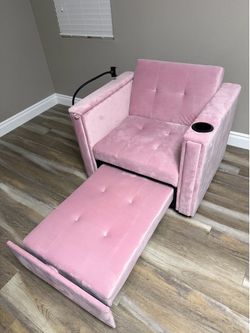 Pretty pink couch bed