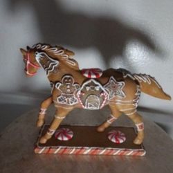 2007 LYNN BEAN GINGERBRAD PONY SCULPTURE 9"×6"