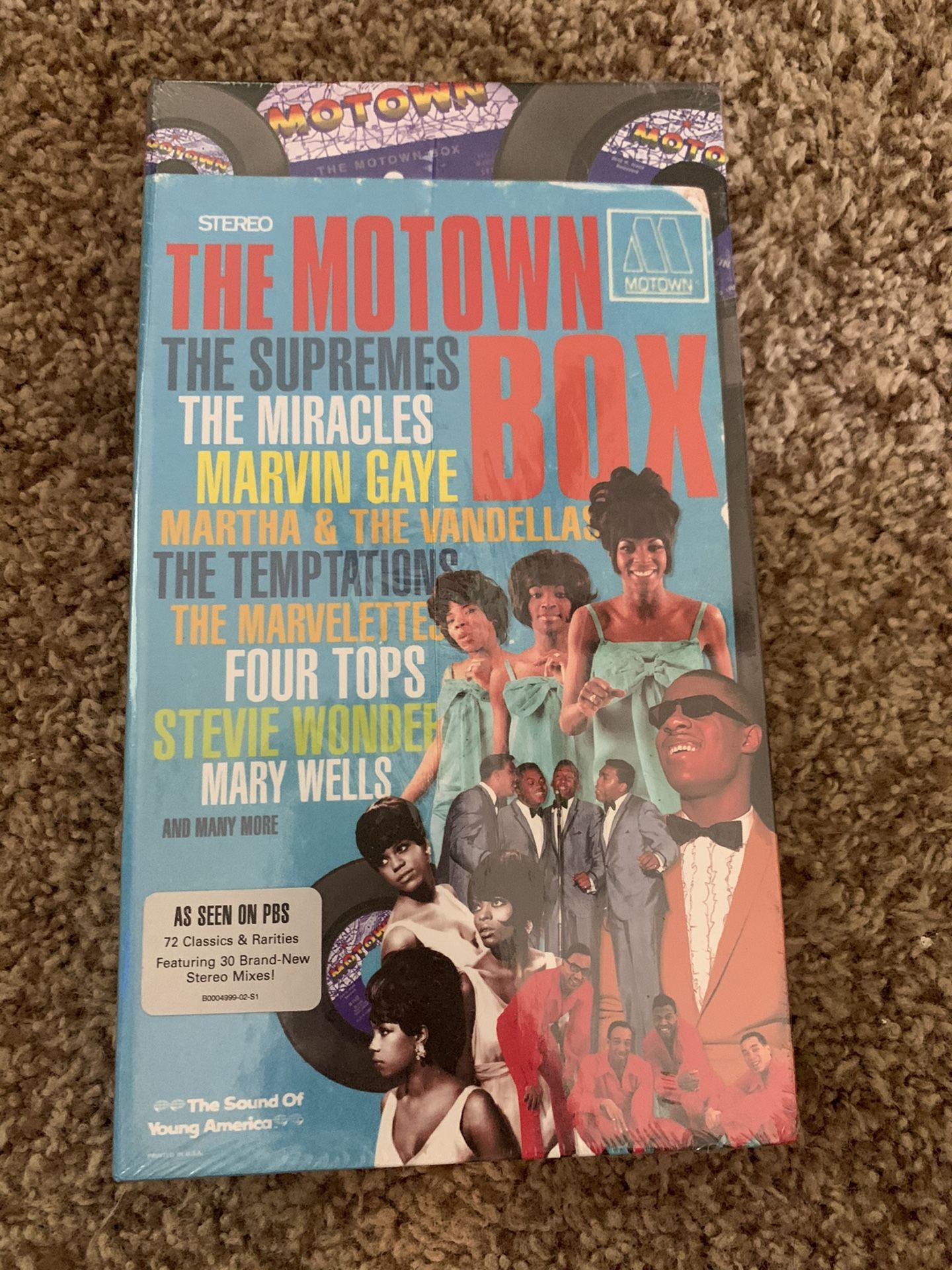 The Motown Box 4 set CDs in plastic brand new. The supremes, the miracles, Marvin Gaye, Martha and the Vandellas, the temptations, the Marvettes. The