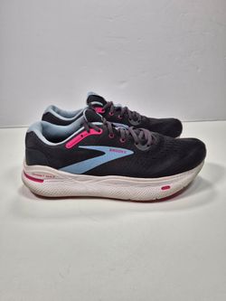 Brooks Ghost Max Women Size 11B Medium Running Shoes Black Pink Blue 1203951B082