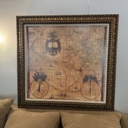 Map painting with elite frame