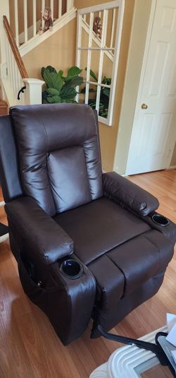 Leather sofa chair