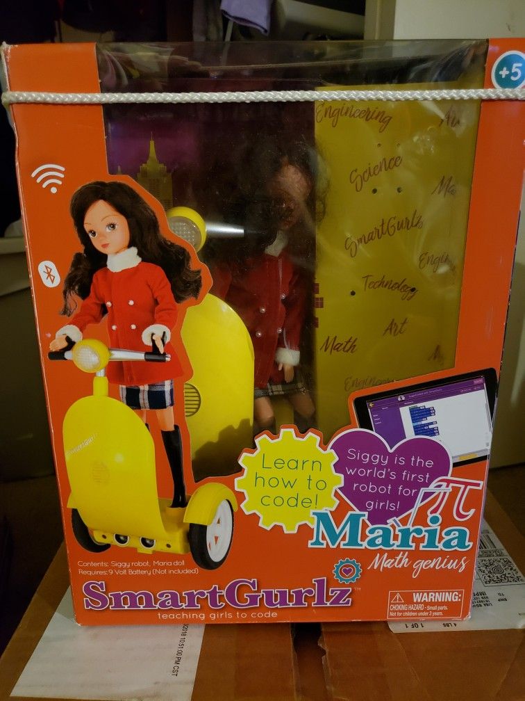 Collectible SMARTGURLZ SIGGY ROBOT WITH MARIA DOLL For Coding Cash