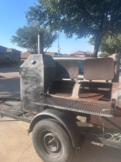 Bar-B-Que Smoker and trailer