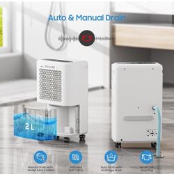 Brand New 2500 Sq.Ft Dehumidifiers for Home Basement with Drain Hose, 34 Pints Large Room Dehumidifier Portable with Smart Humidity Control, 3 Opearti