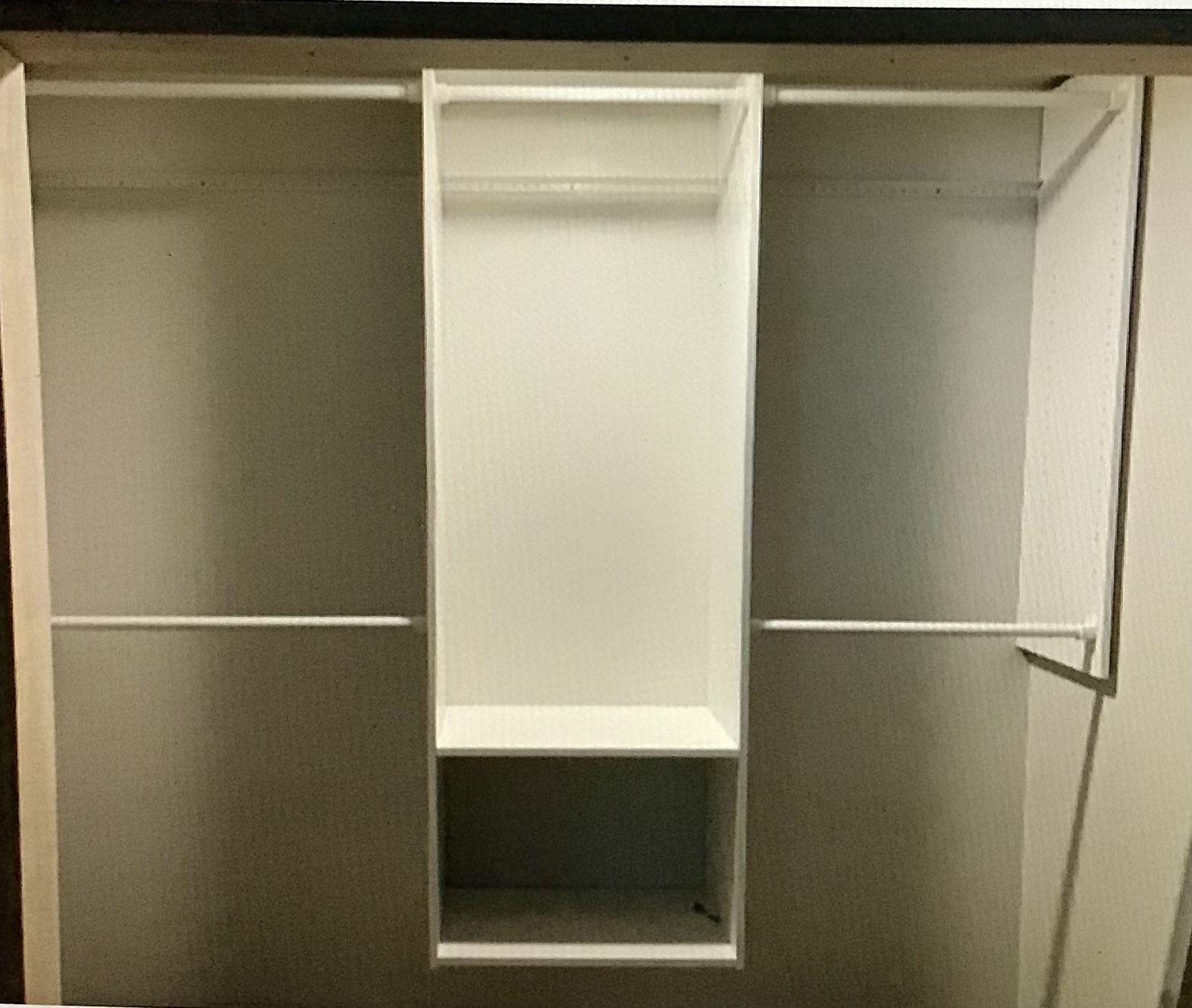 Closet Clothing Organizer With Multiple Clothing Rods And Shelves