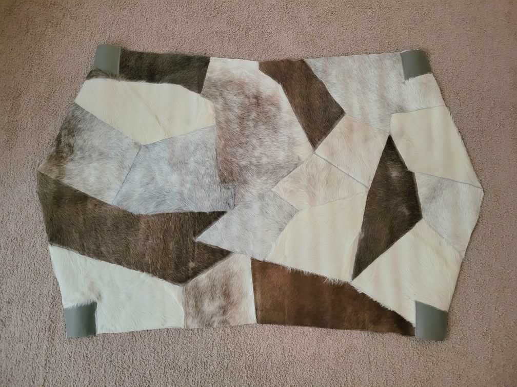 Cowhide Patchwork Rug. Brand New