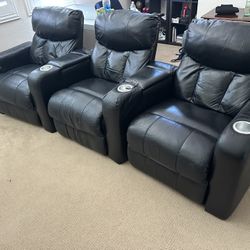 Black Leather Electric Recliners