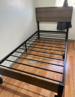 Twin Bed Frame + Nova-form Twin Mattress