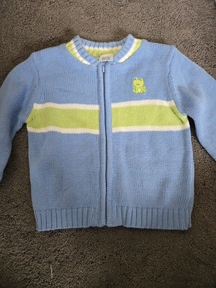 9 Month Frog Cardigan