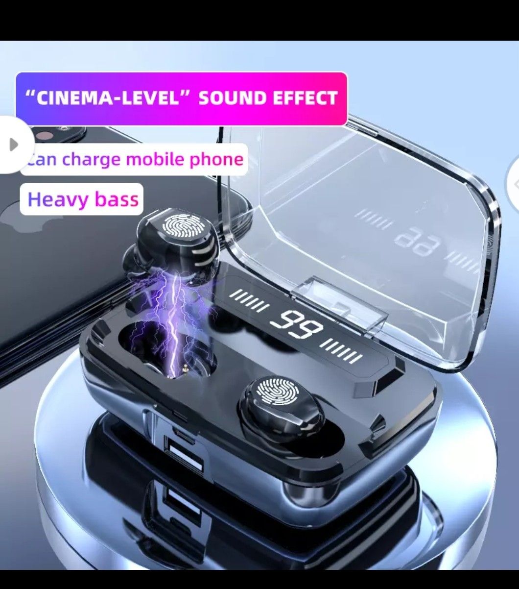 Wireless Headphones TWS Bluetooth5.0 earphone HiFi IPX7 Waterproof earbuds Touch Control Headset for sports /game