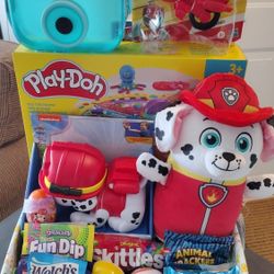Paw Patrol Marshall & Marshall Bubble Blower w Red Power Rangers with Play Dough Activity
