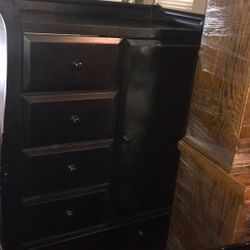 Black armoire dresser drawers storage