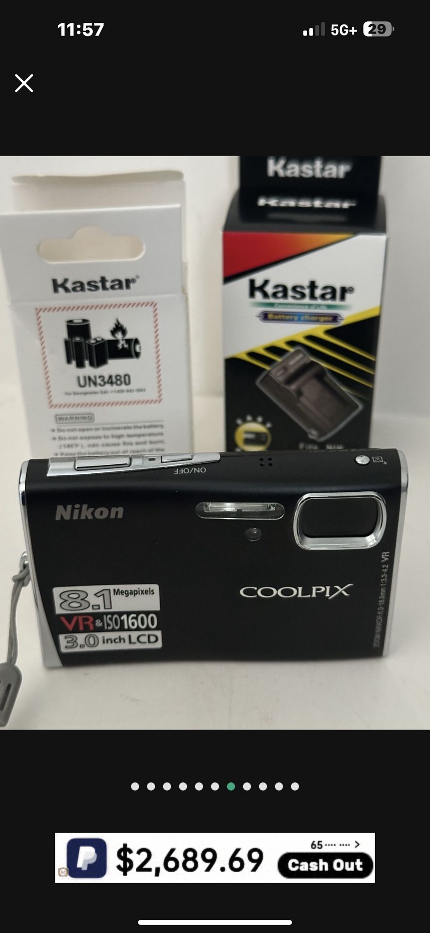 Nikon Coolpix S51 Digital Camera.         Canon/sony