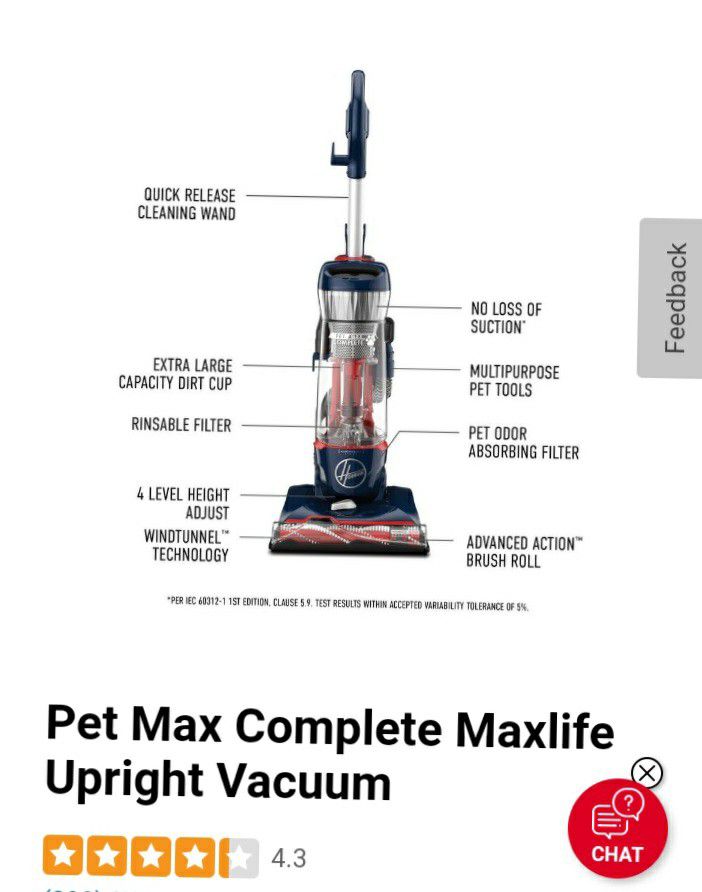 Pet Max Upright Vacuum