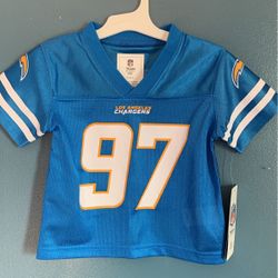 LOS ANGELES CHARGERS JOEY BOSA JERSEYS  TODDLER SIZE 2T ,KIDS SIZE SMALL 6-7