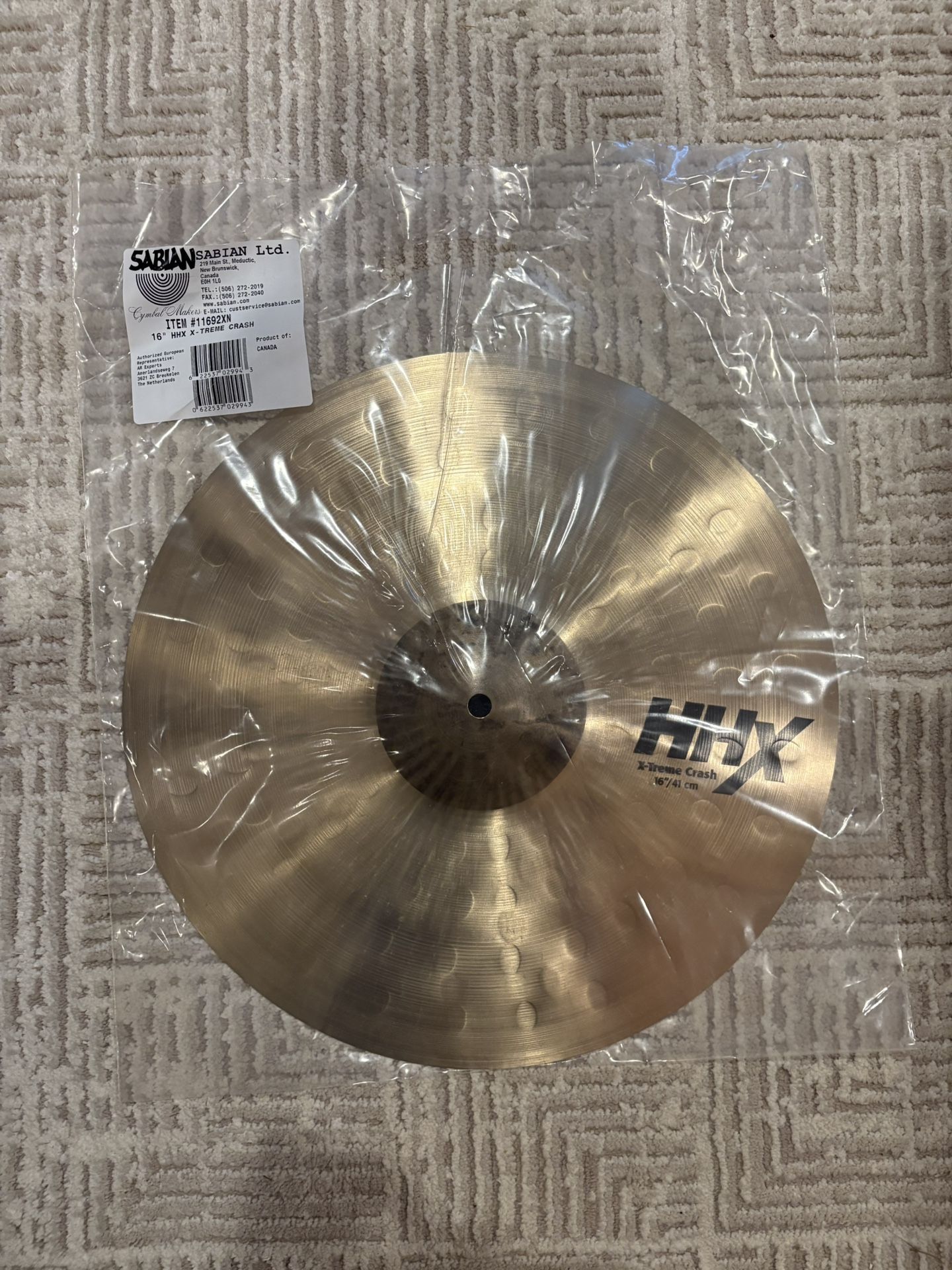 Sabian 16” HHX X-Treme Crash Cymbal