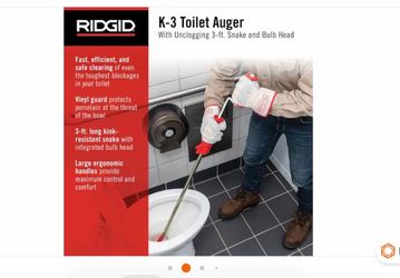 Ridgid Toilet Drain auger $25.