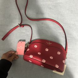 Kate Spade Small Dome Crossbody (Payton Snail – Red Multi)