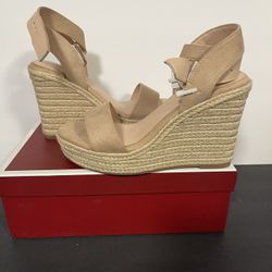 Vicki Vicki Open Toe Espadrilles Platform Wedge Sandals 6 1/2