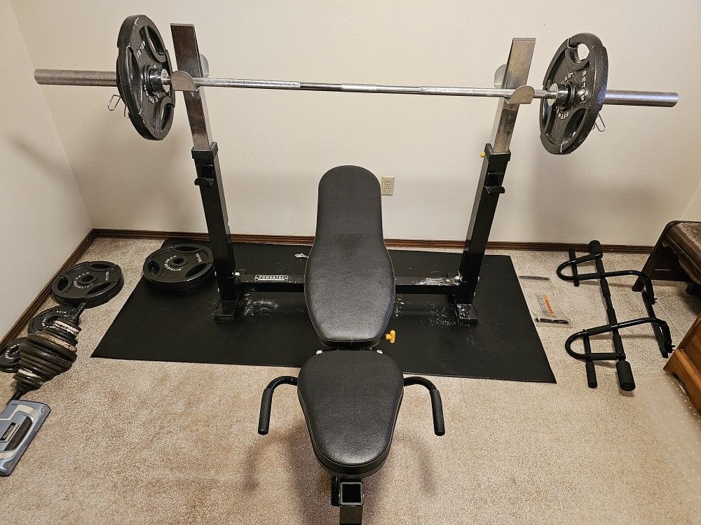 Powertec Bench Press+Bar+Weights! for Sale in Gresham, OR OfferUp