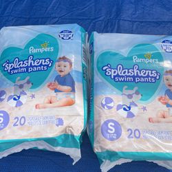 Lot Of 2 Pamper Swim Diapers, Size Small