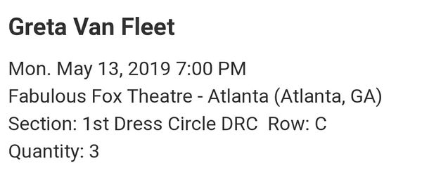 Greta van fleet tickets