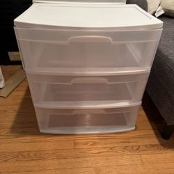 2 Pack Plastic Storage Drawers