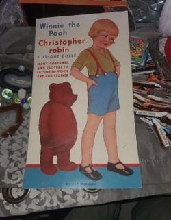 Winnie the Pooh paper doll cutouts vintage