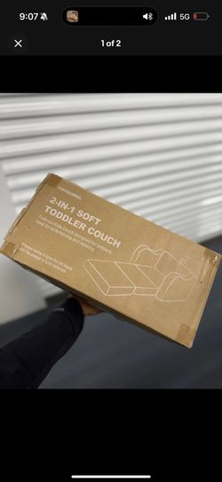 Toddler Chair, 2-in-1 Soft Sherpa Kids Sofa, Convertible Toddler Couch Lounge...