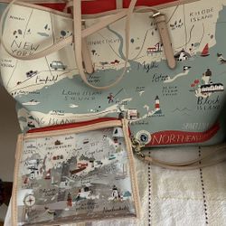 Mark Down!! $80-NEW Spartina 449 Tote And Wristlet 