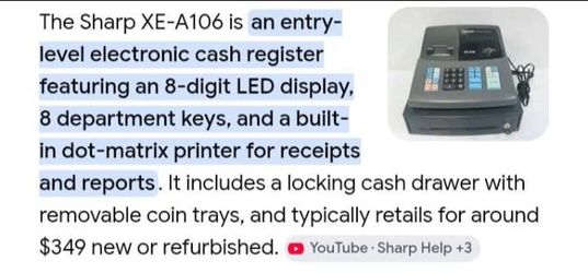 Sharp cash register