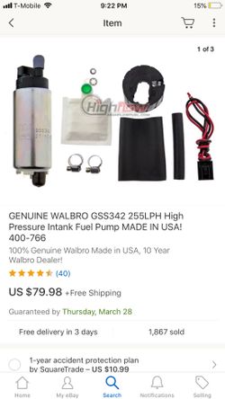 Walbro 255 pump used