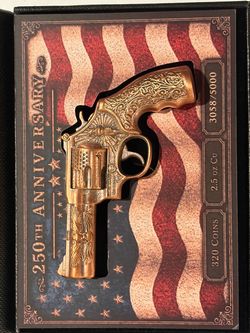 250th Anniversary Limited Edition 2.5 oz Copper Revolver Coin (3058/5000)