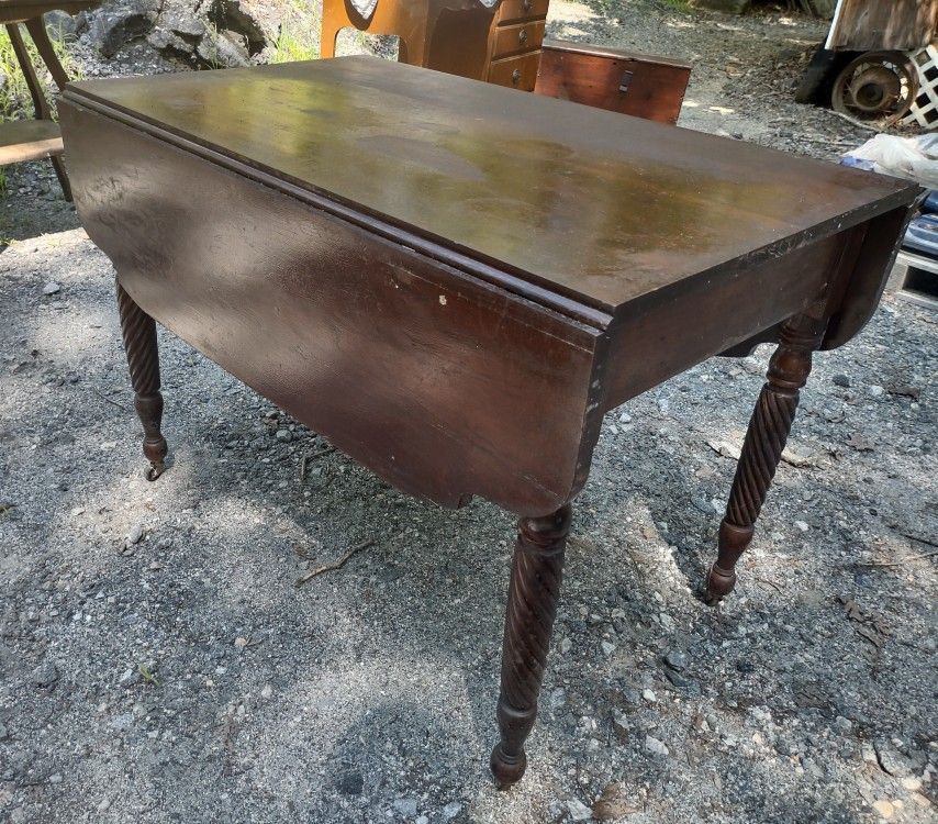 Vintage Wooden Drop Side Dinning Table