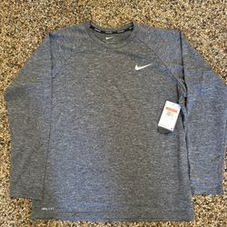 Nike Swim Dry Fit Long Sleeve Crew Next Shirt Size Large New 