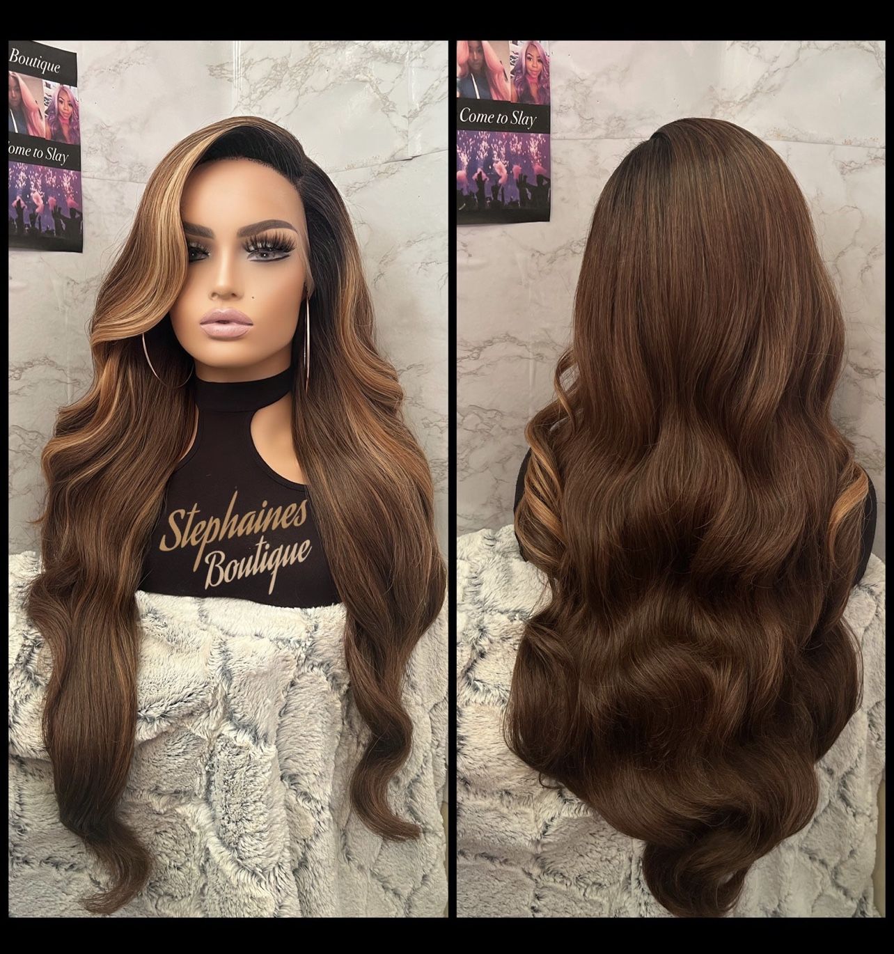 Human Hair Blended Lace Front Wig