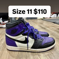 Jordan 1s court purple size 11