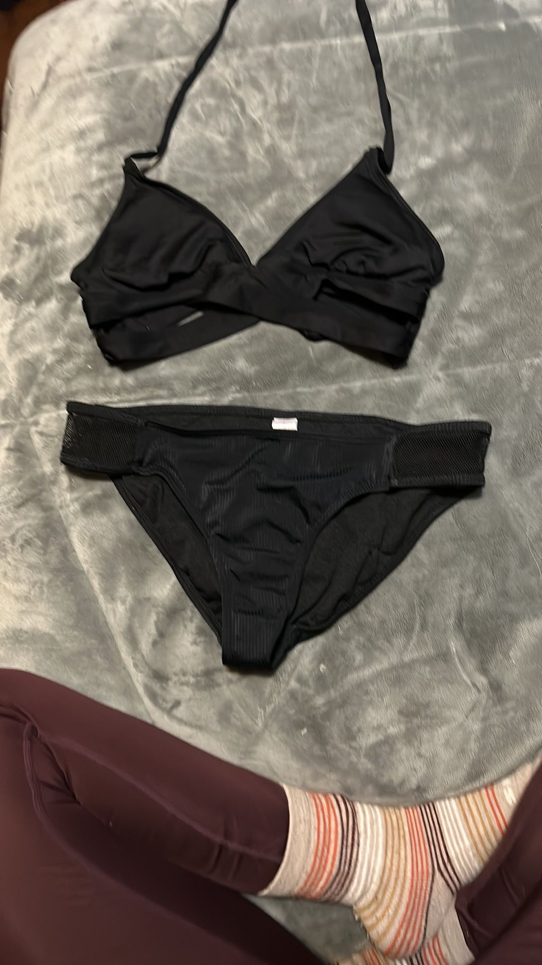 Black Women's Swimwear Bikini Set