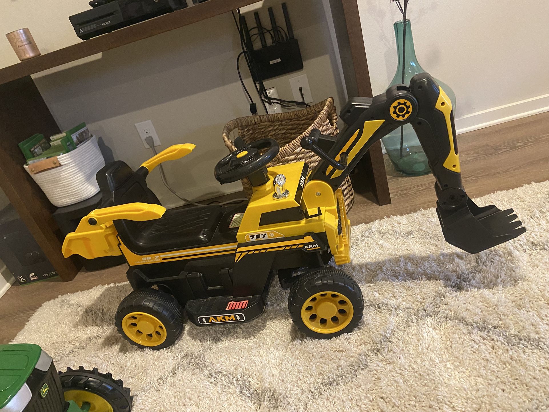 Toddler Excavator Riding Toy With Music
