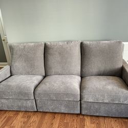 Electric Double Recliner Couch