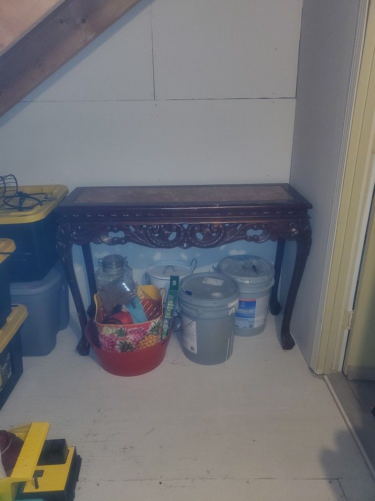 Antique Table L 45 in X W 15 in 