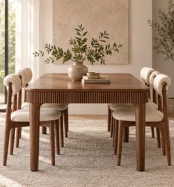 Skimra Extendable dining table oak wood 72”-92”