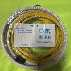 PPC HSD Kit Cable Set – 6 ft Coax + Cat6 Ethernet Cable (New)