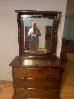 Dark brown hutch