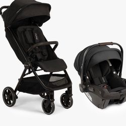 Nuna trvl stroller and pipa car seat.