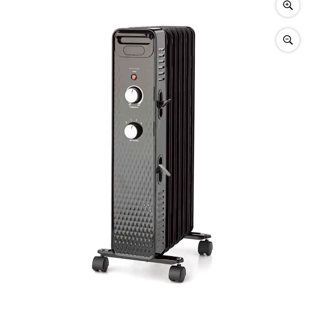 Mainstays Mechanical Oil Filled Electric Radiator Space Heater, Black, New, WSH07O2ABB